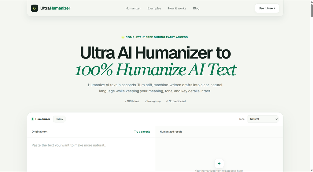 ultra humanizer homepage image